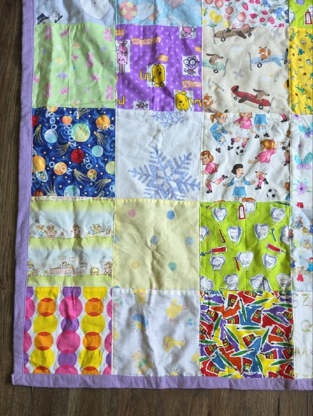 Handmade Patchwork Baby Quilt  45 In X 45 In